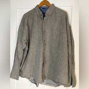 Artistry in Motion Mens XXL Slim Fit Grey Crosshatch Long‎ Sleeve